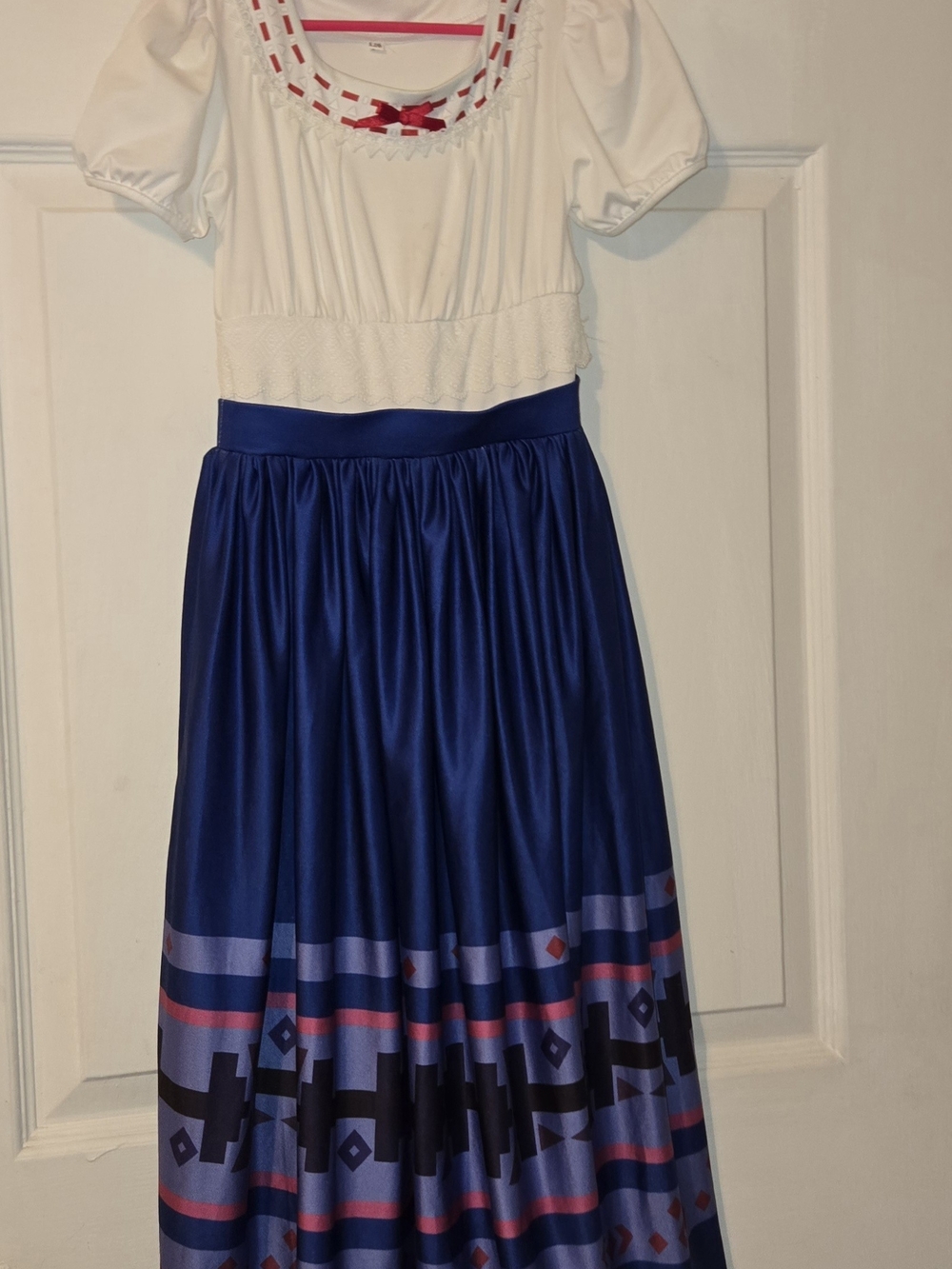 Disney Store Encanto Luisa Costume Dress white short-sleeve top SZ 120/ 5T-6T